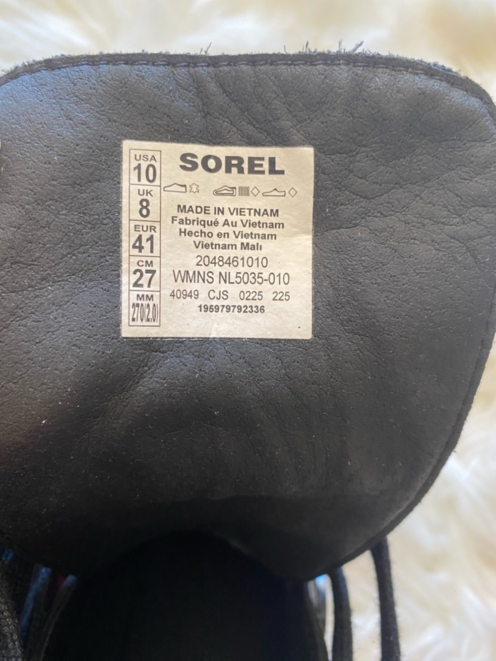 NEW Sorel Joan Now Waterproof Combat Boot Boots Lace Up Leather Black Size 10 - Picture 16 of 16